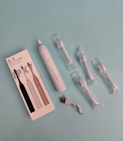 مسواک برقی شارژی X-3 شش‌حالته با چهار سری و تایمر، تصویر 2