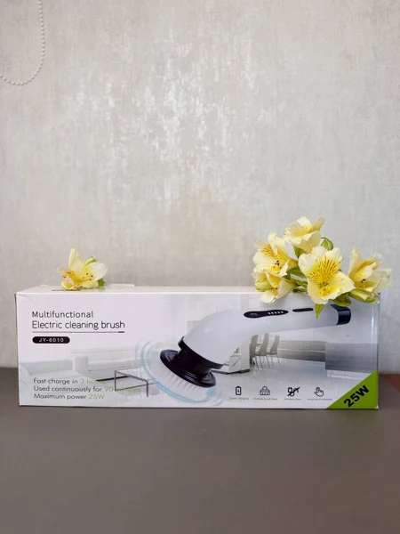 برس نظافت شارژی JY-6010 با نه سری و دسته تلسکوپی، تصویر 2