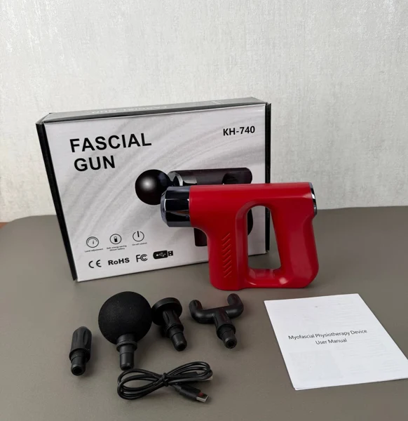 ماساژور تفنگی KH-740 شارژی با چهار سری و شش حالت، تصویر 14