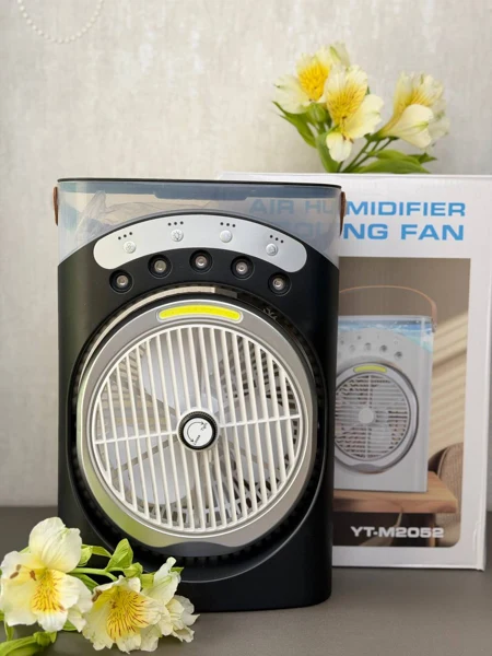 پنکه رومیزی شارژی مه‌پاش با چراغ LED و سه سرعت، تصویر 7