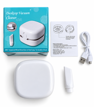 مینی جارو شارژی رومیزی با سری باریک Desktop Vacuum، تصویر 1