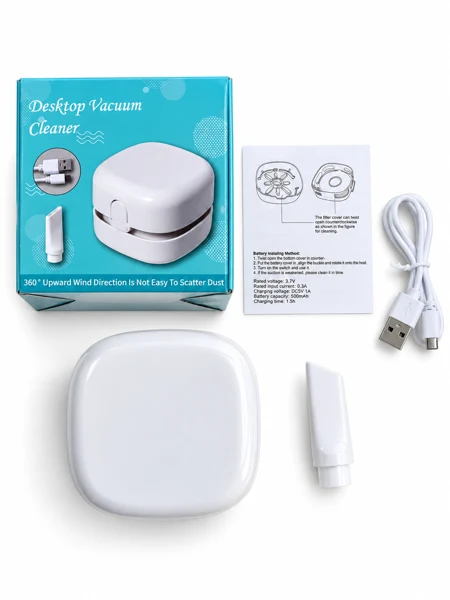 مینی جارو شارژی رومیزی با سری باریک Desktop Vacuum، تصویر 1