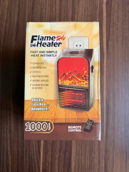 هیتر پریزی Flame Heater طرح شومینه، ۱۰۰۰ وات با ریموت، تصویر 13