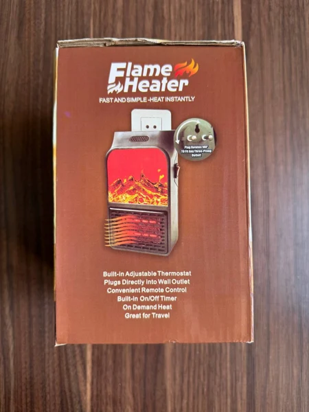 هیتر پریزی Flame Heater طرح شومینه، ۱۰۰۰ وات با ریموت، تصویر 9
