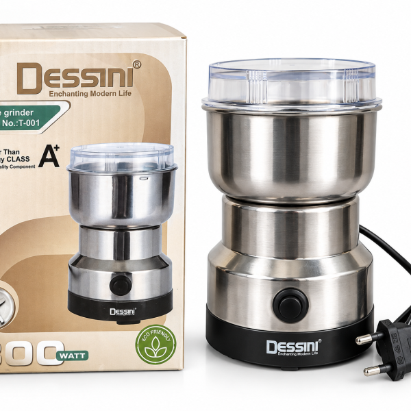 آسیاب قهوه و ادویه دسینی T-001 استیل با توان ۳۰۰ وات، تصویر 1