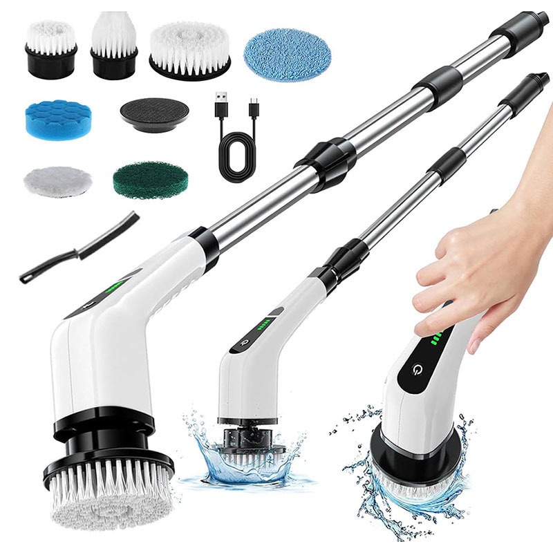 برس نظافت شارژی JY-6010 با نه سری و دسته تلسکوپی، تصویر 1 برس نظافت شارژی JY-6010 با نه سری و دسته تلسکوپی، تصویر 1