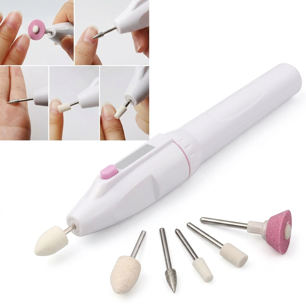 ست سوهان برقی Salon Shaper برای مانیکور و پدیکور با پنج سری، تصویر 1 ست سوهان برقی Salon Shaper برای مانیکور و پدیکور با پنج سری، تصویر 1